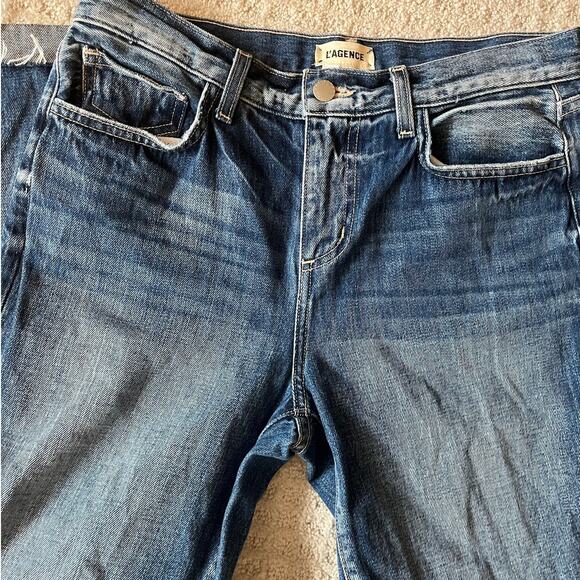 L' AGENCE Olga Cuffed Cigarette Jeans in Amarillo Size 27 - Picture 5 of 7